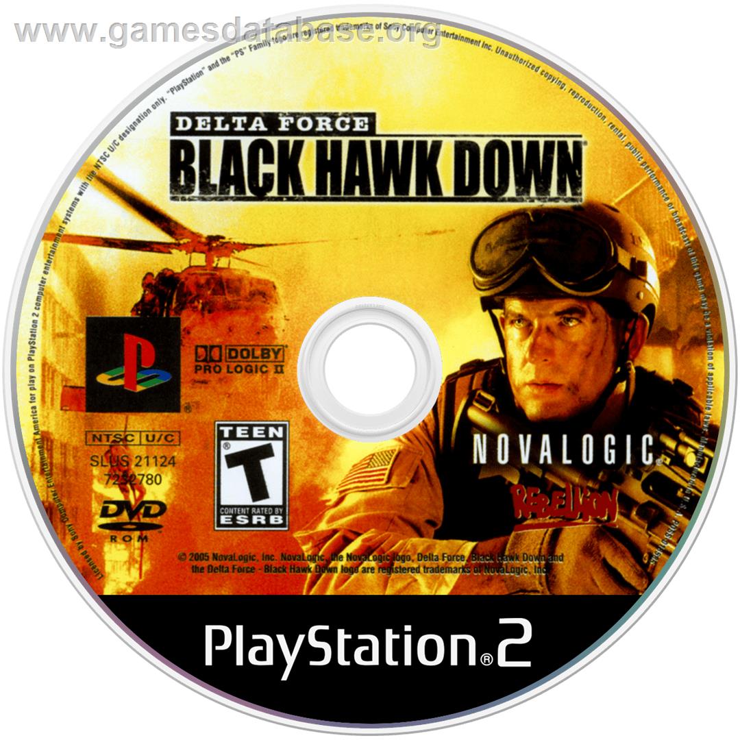 Delta Force: Black Hawk Down - Sony Playstation 2 - Artwork - Disc