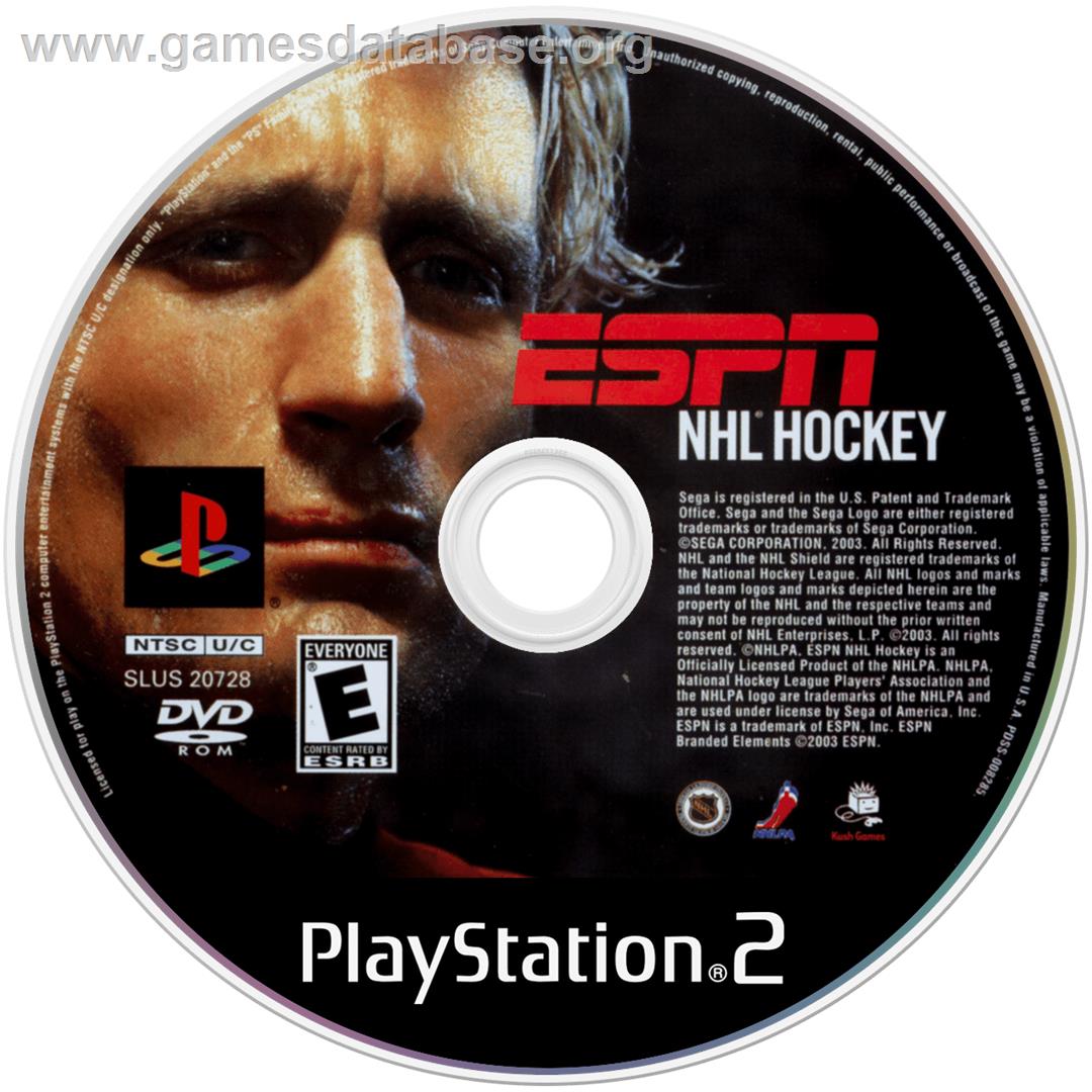 ESPN NHL Hockey - Sony Playstation 2 - Artwork - Disc