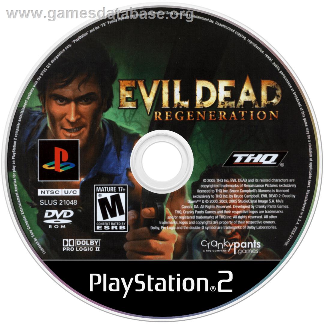 Evil Dead: Regeneration - Sony Playstation 2 - Artwork - Disc