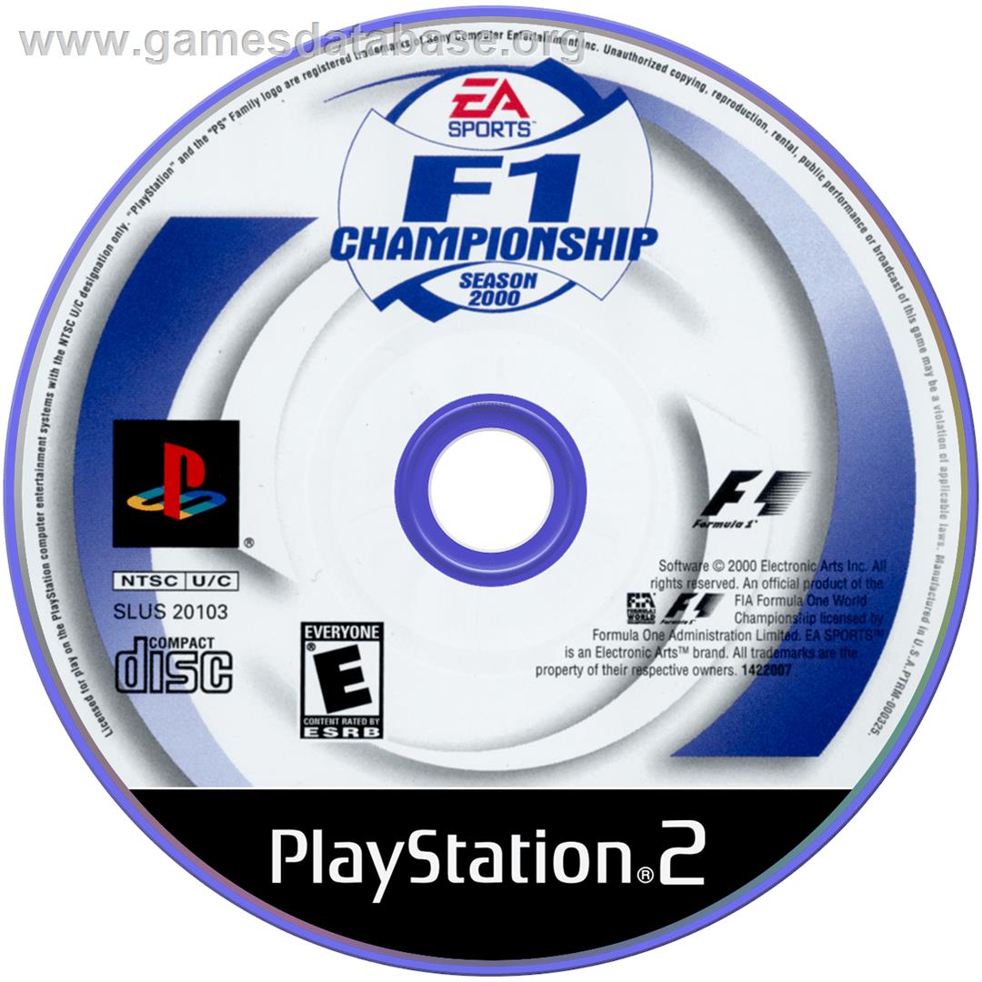 F1 Championship Season 2000 - Sony Playstation 2 - Artwork - Disc
