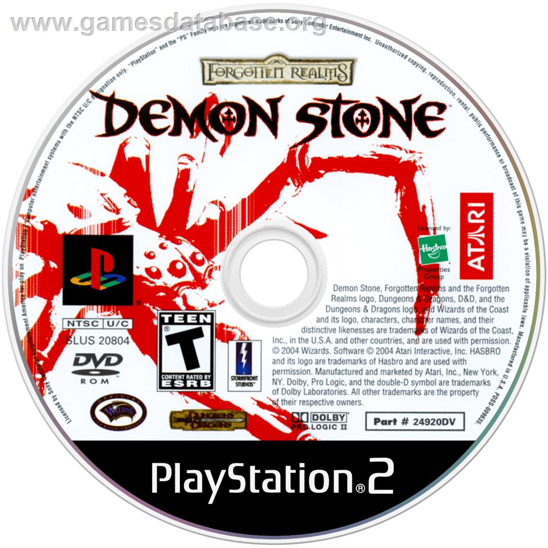 Forgotten Realms: Demon Stone - Sony Playstation 2 - Artwork - Disc