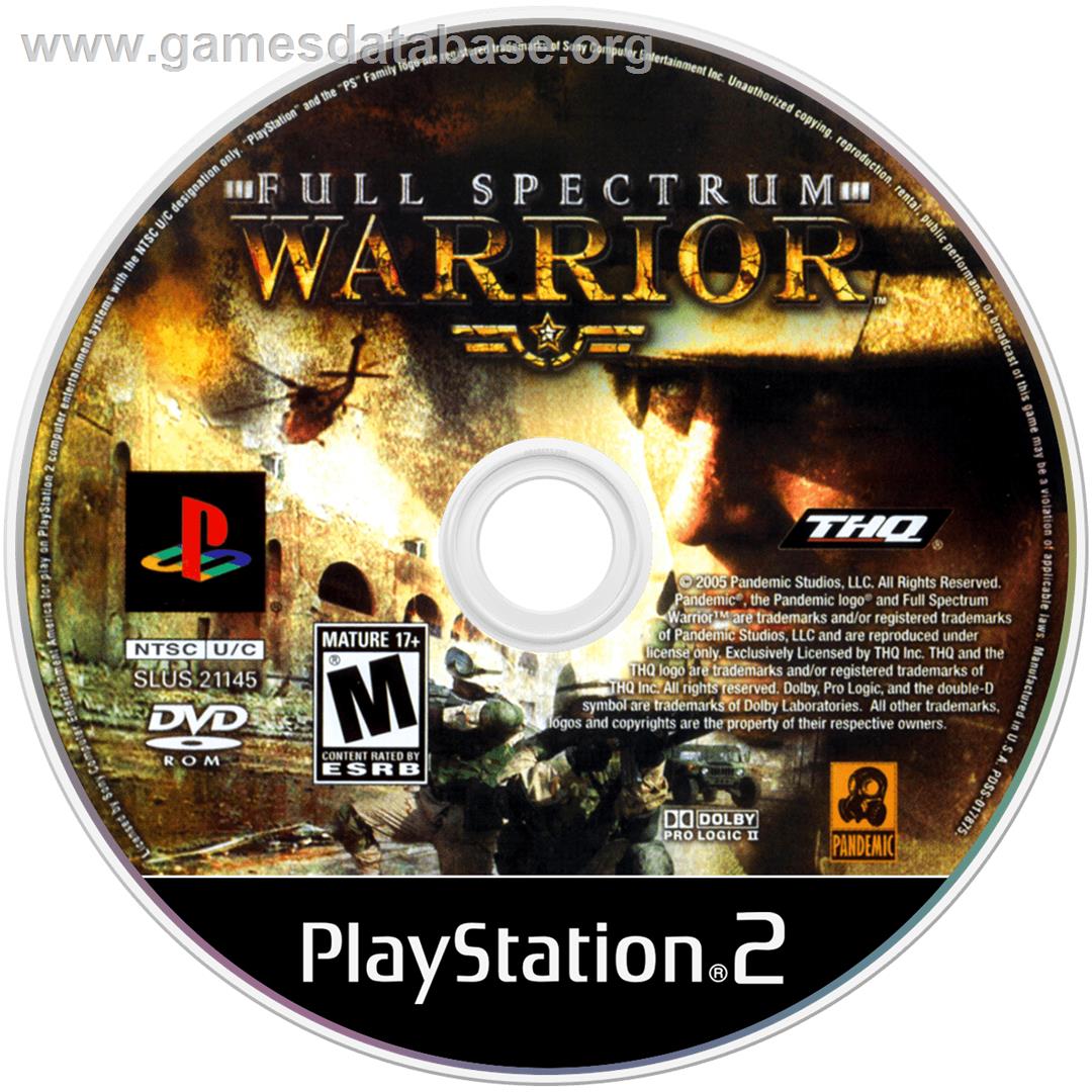 Full Spectrum Warrior: Ten Hammers - Sony Playstation 2 - Artwork - Disc