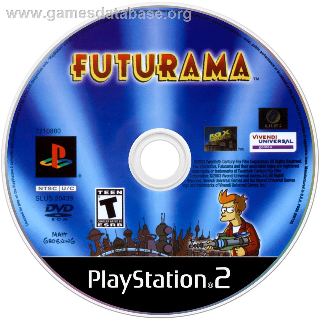 Futurama - Sony Playstation 2 - Artwork - Disc