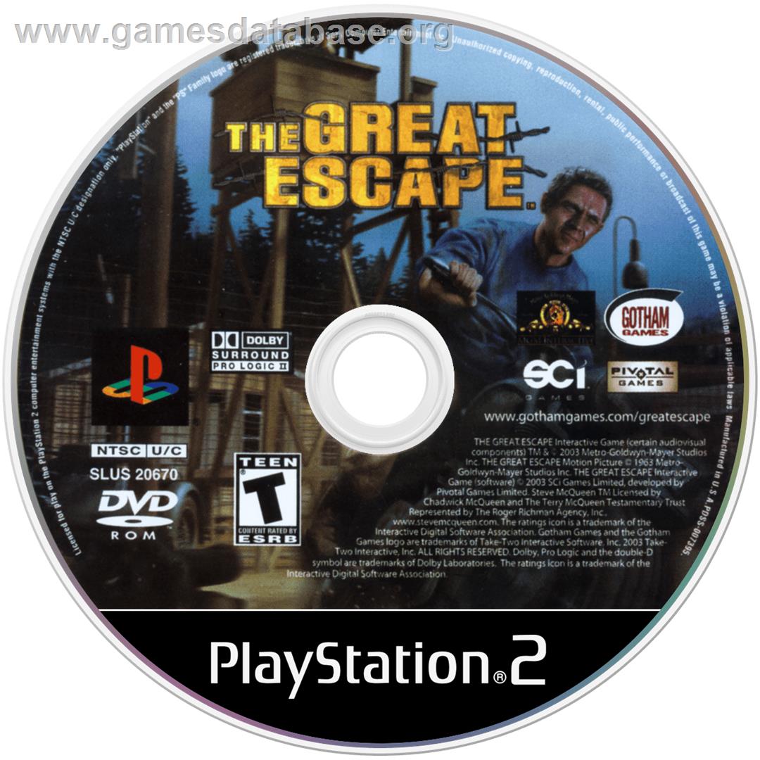 Great Escape - Sony Playstation 2 - Artwork - Disc