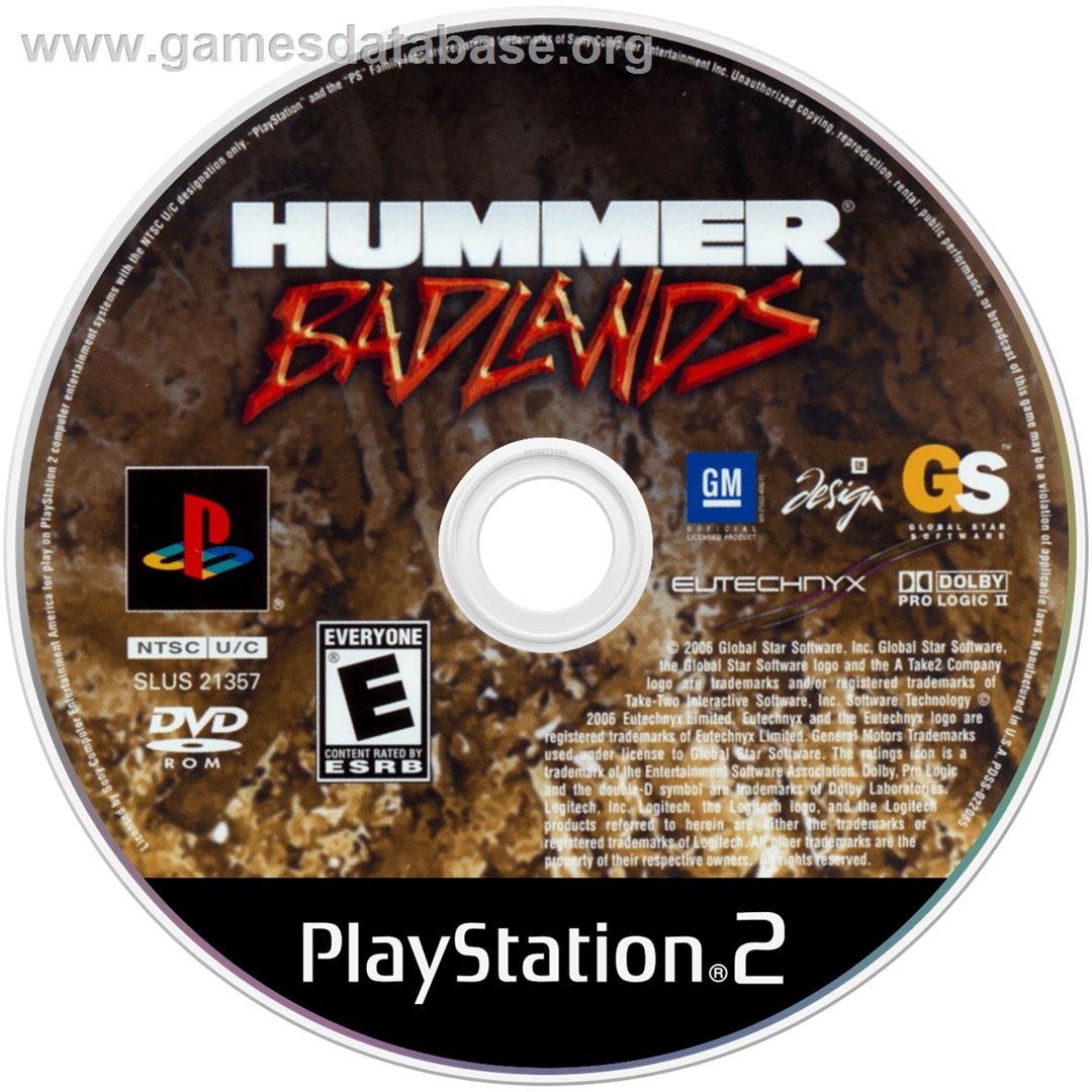 Hummer: Badlands - Sony Playstation 2 - Artwork - Disc