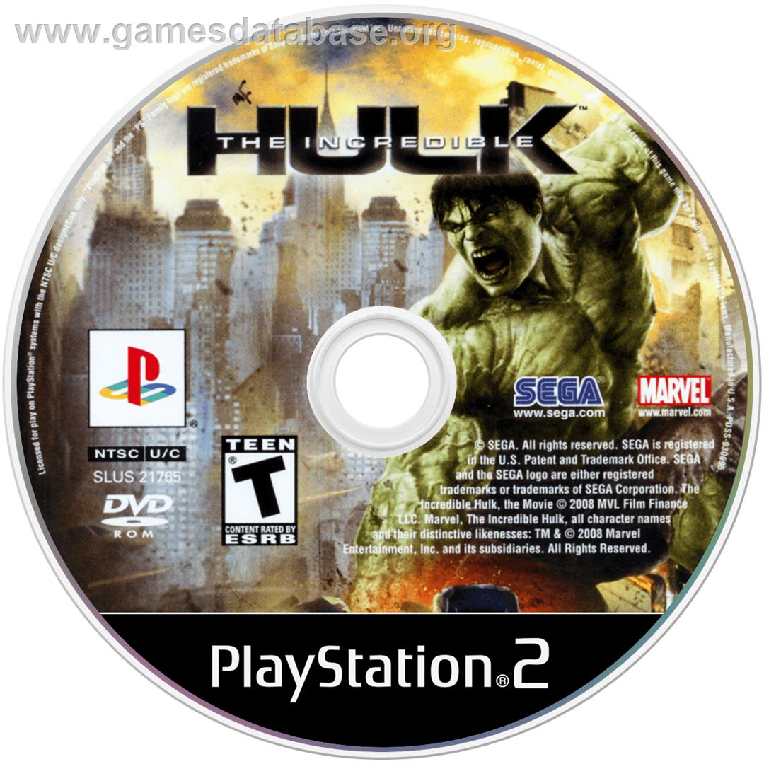 Incredible Hulk - Sony Playstation 2 - Artwork - Disc
