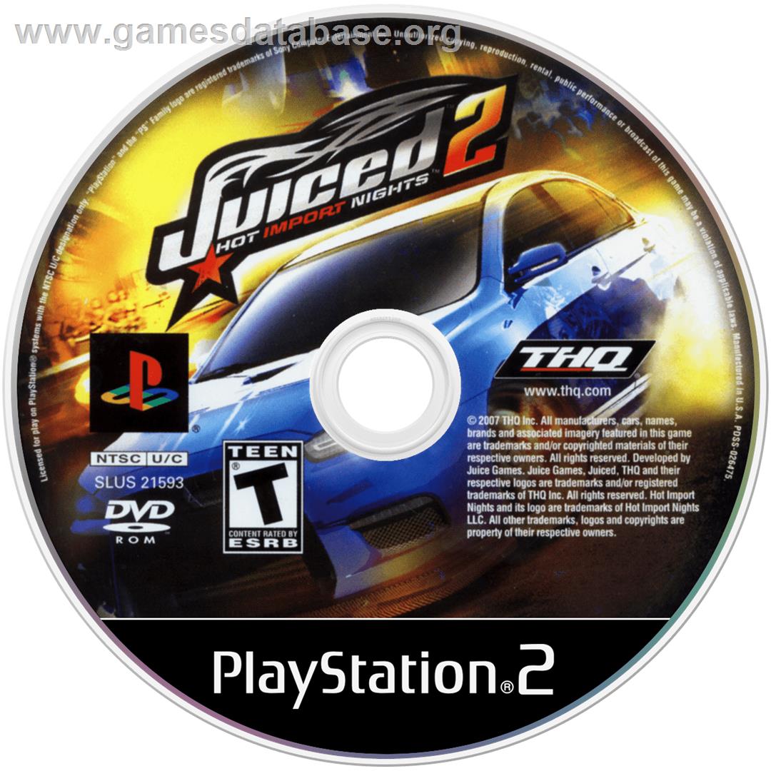 Juiced 2: Hot Import Nights - Sony Playstation 2 - Artwork - Disc