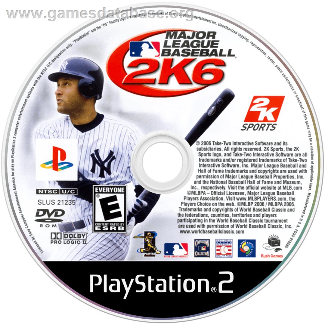 Major League Baseball 2K6 - Sony Playstation 2 - Artwork - Disc