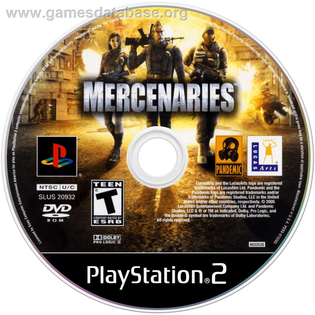 Mercenaries: Playground of Destruction - Sony Playstation 2 - Artwork - Disc