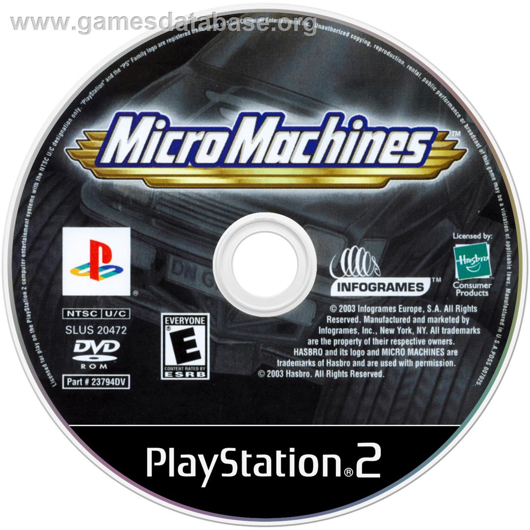 Micro Machines V4 - Sony Playstation 2 - Artwork - Disc