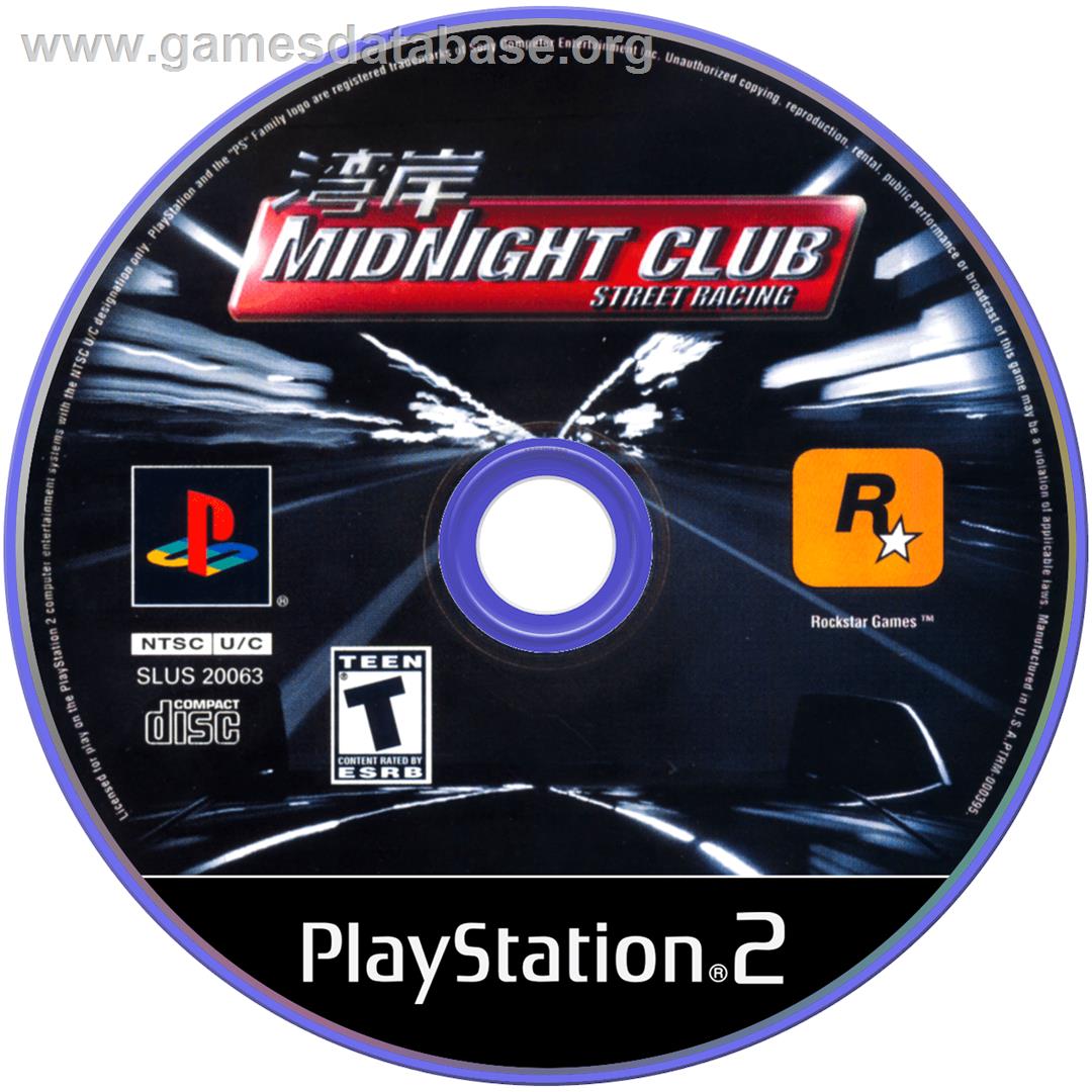 Midnight Club: Street Racing - Sony Playstation 2 - Artwork - Disc