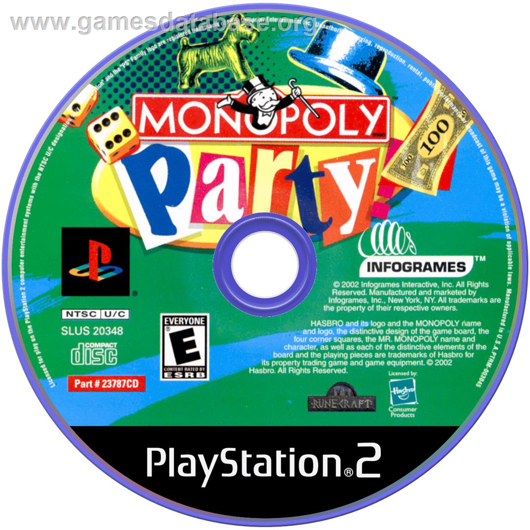 Monopoly Party - Sony Playstation 2 - Artwork - Disc