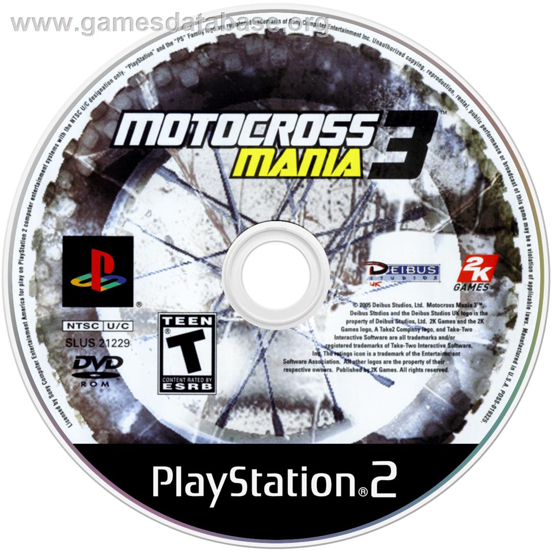 Motocross Mania 3 - Sony Playstation 2 - Artwork - Disc