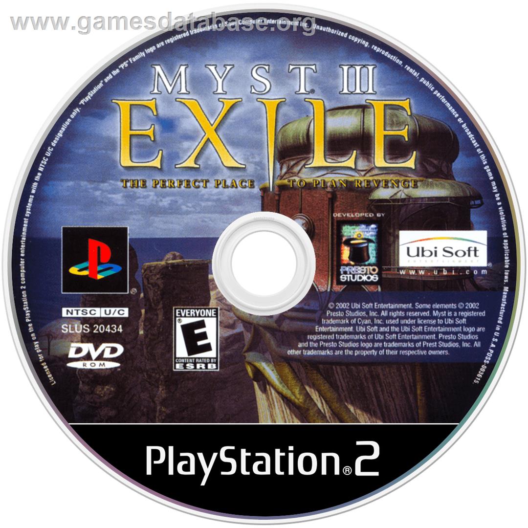 Myst III: Exile - Sony Playstation 2 - Artwork - Disc