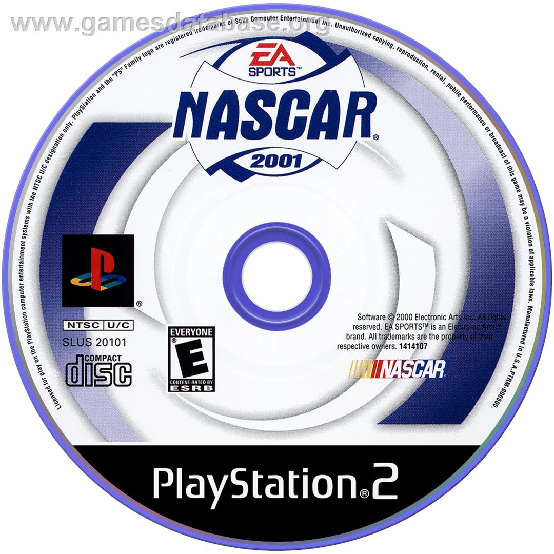 NASCAR 2001 - Sony Playstation 2 - Artwork - Disc