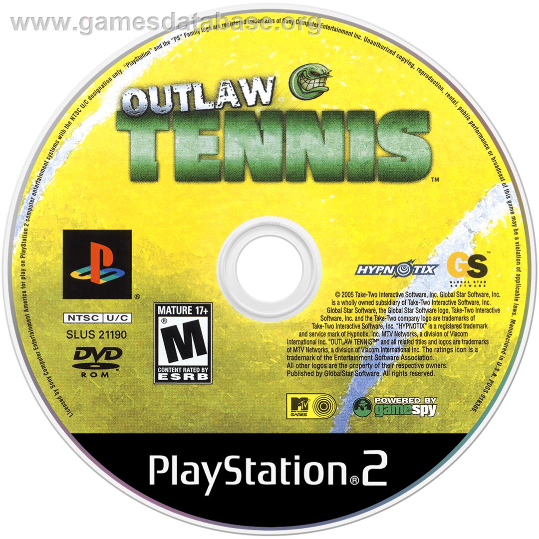 Outlaw Tennis - Sony Playstation 2 - Artwork - Disc