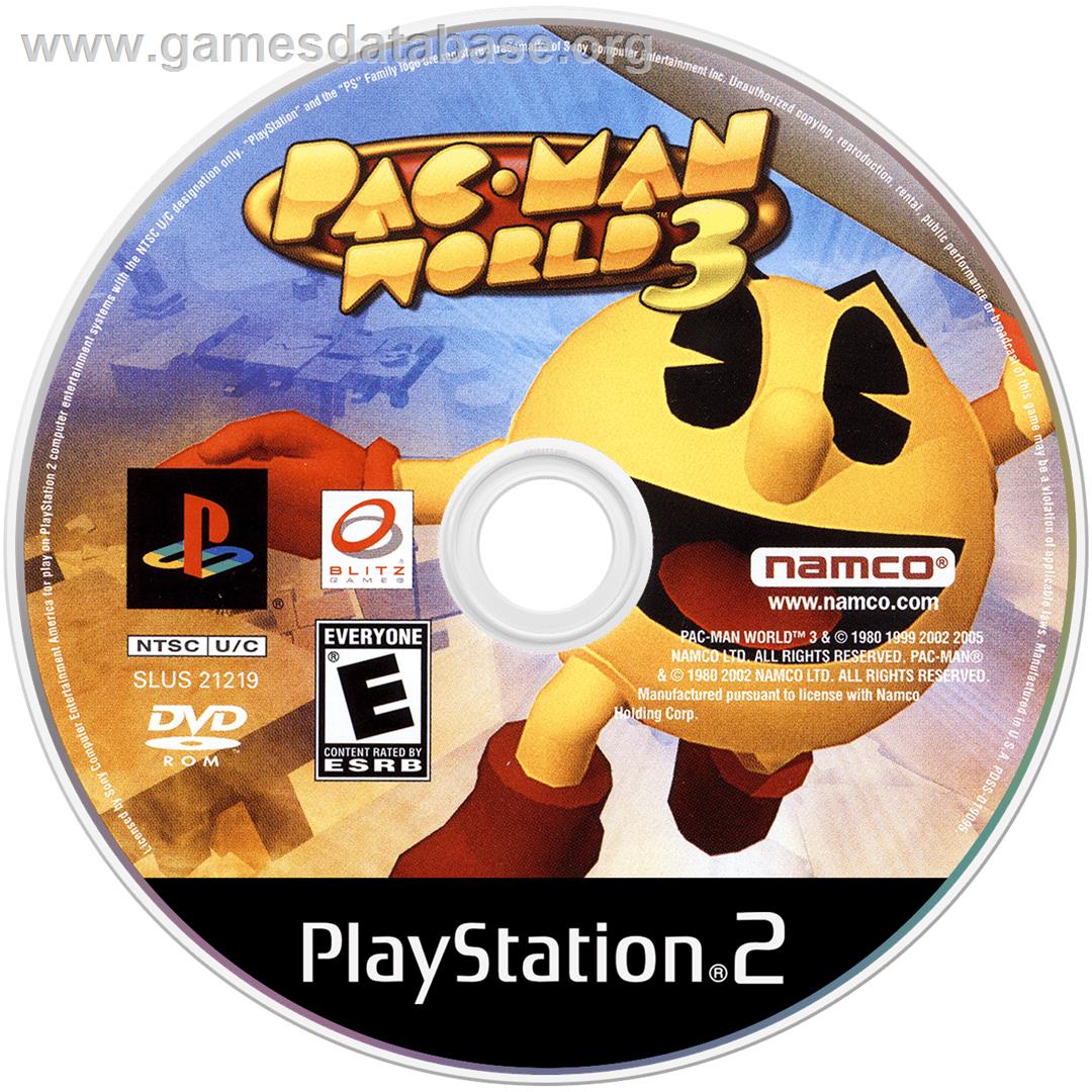 Pac-Man World 3 - Sony Playstation 2 - Artwork - Disc