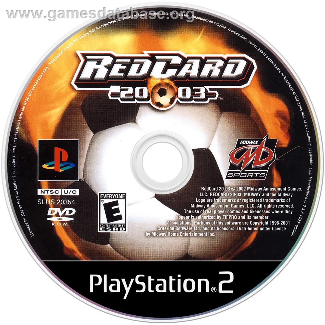 RedCard 20-03 - Sony Playstation 2 - Artwork - Disc