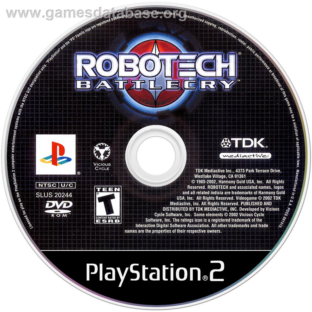 Robotech: Battlecry - Sony Playstation 2 - Artwork - Disc