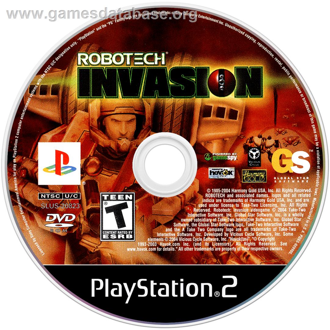 Robotech: Invasion - Sony Playstation 2 - Artwork - Disc