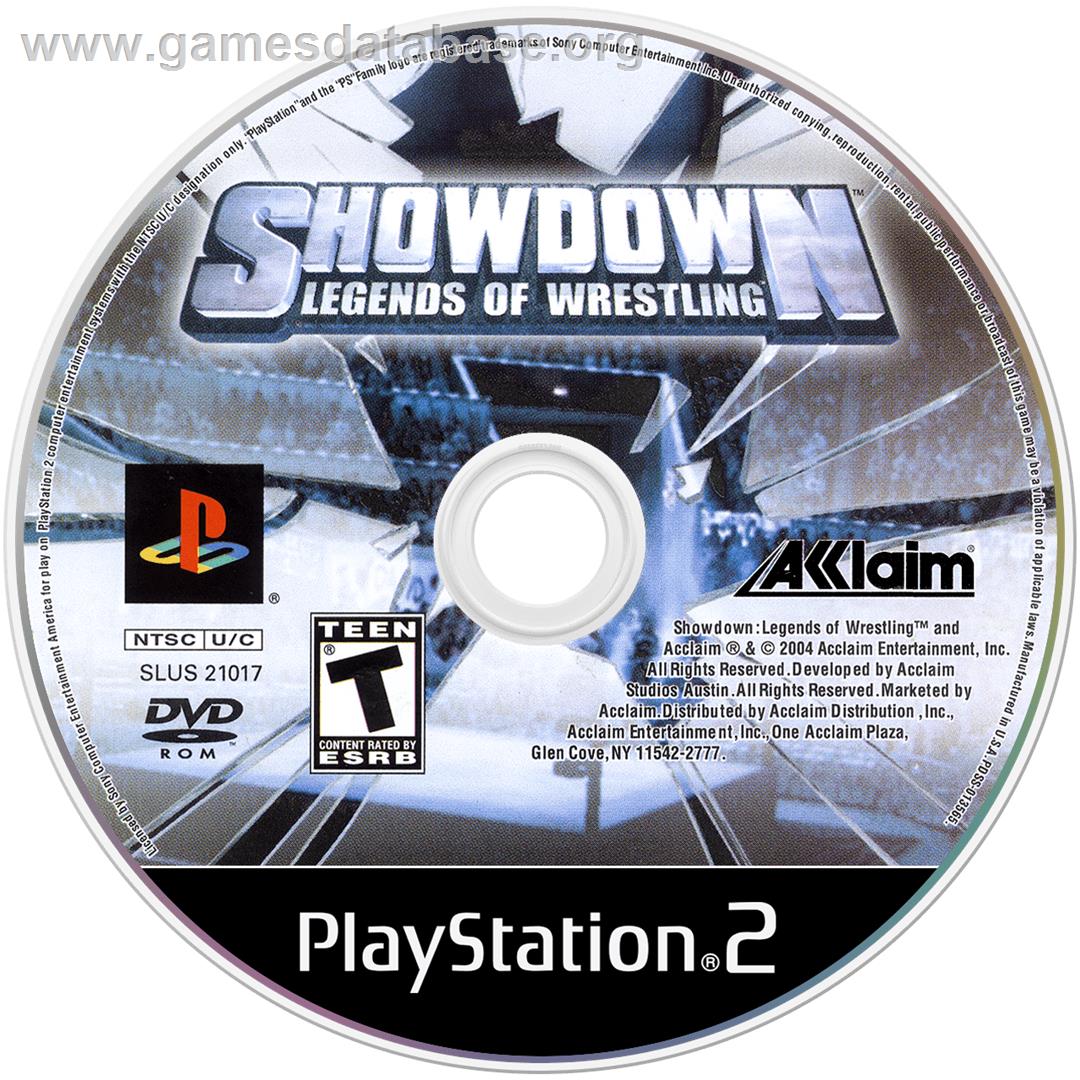 Showdown: Legends of Wrestling - Sony Playstation 2 - Artwork - Disc
