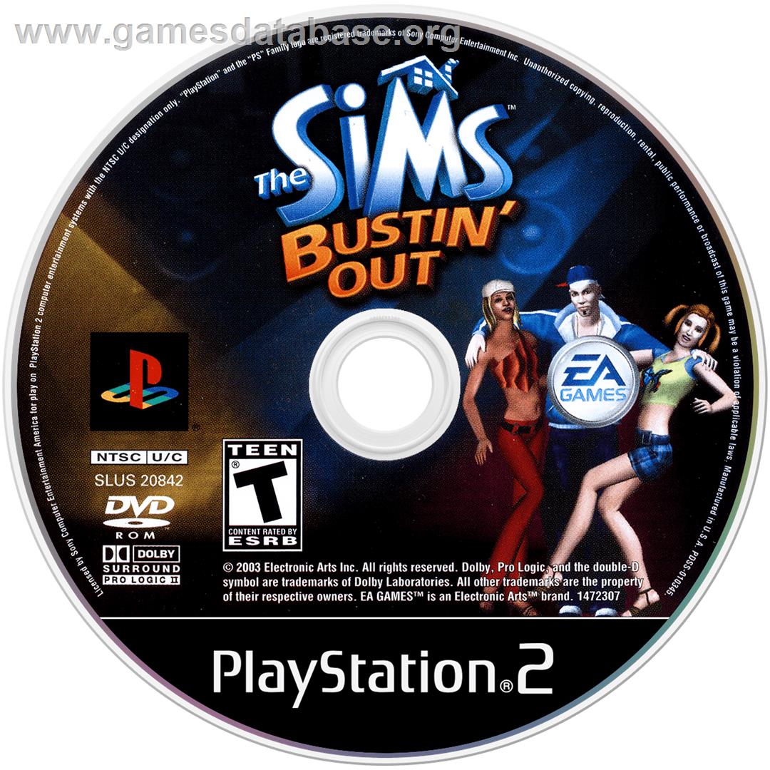 Sims: Bustin' Out - Sony Playstation 2 - Artwork - Disc