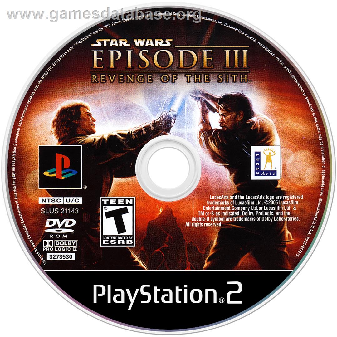 Star Wars: Episode III - Revenge of the Sith - Sony Playstation 2 - Artwork - Disc