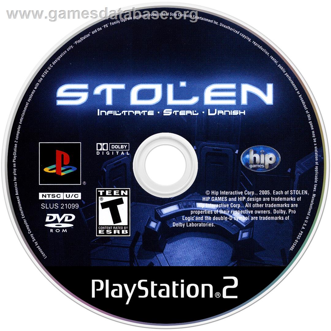 Stolen - Sony Playstation 2 - Artwork - Disc