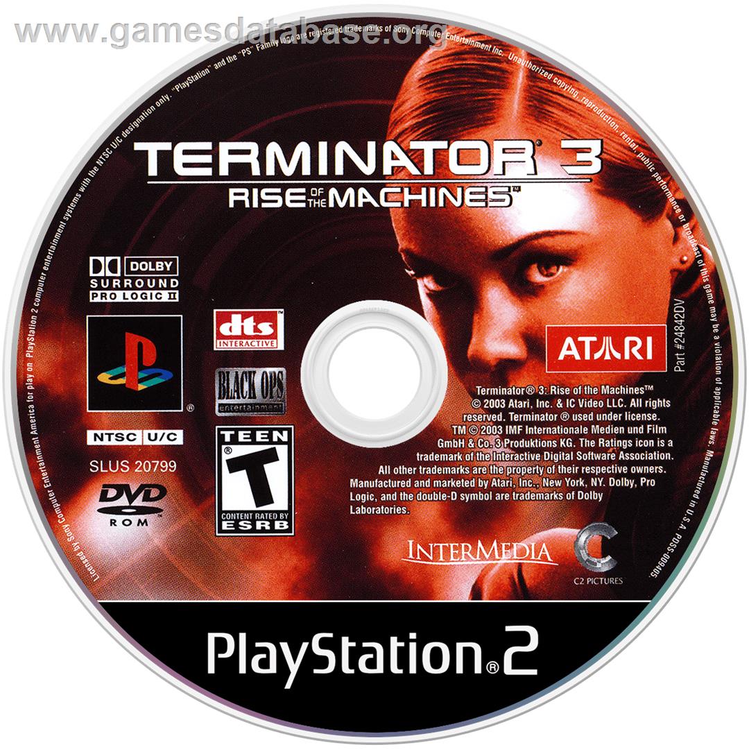 Terminator 3: Rise of the Machines - Sony Playstation 2 - Artwork - Disc