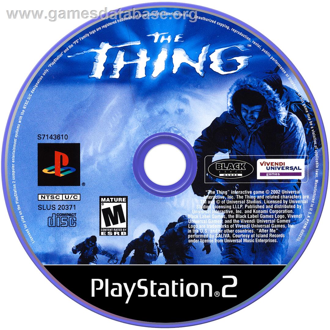 Thing - Sony Playstation 2 - Artwork - Disc