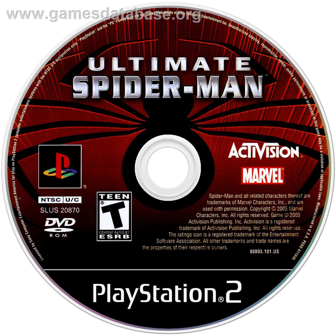 Ultimate Spider-Man - Sony Playstation 2 - Artwork - Disc