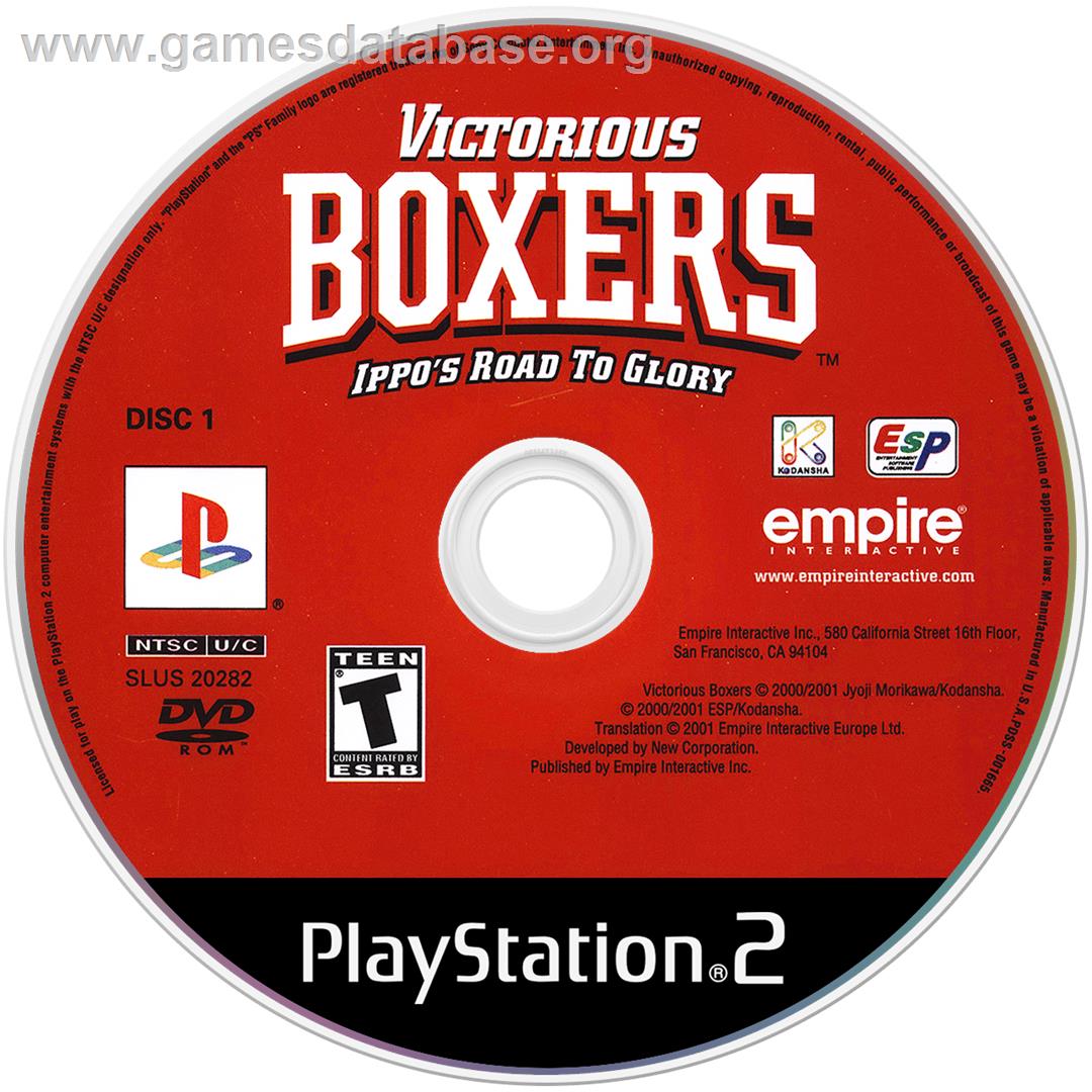 Victorious Boxers: Ippo's Road to Glory - Sony Playstation 2 - Artwork - Disc