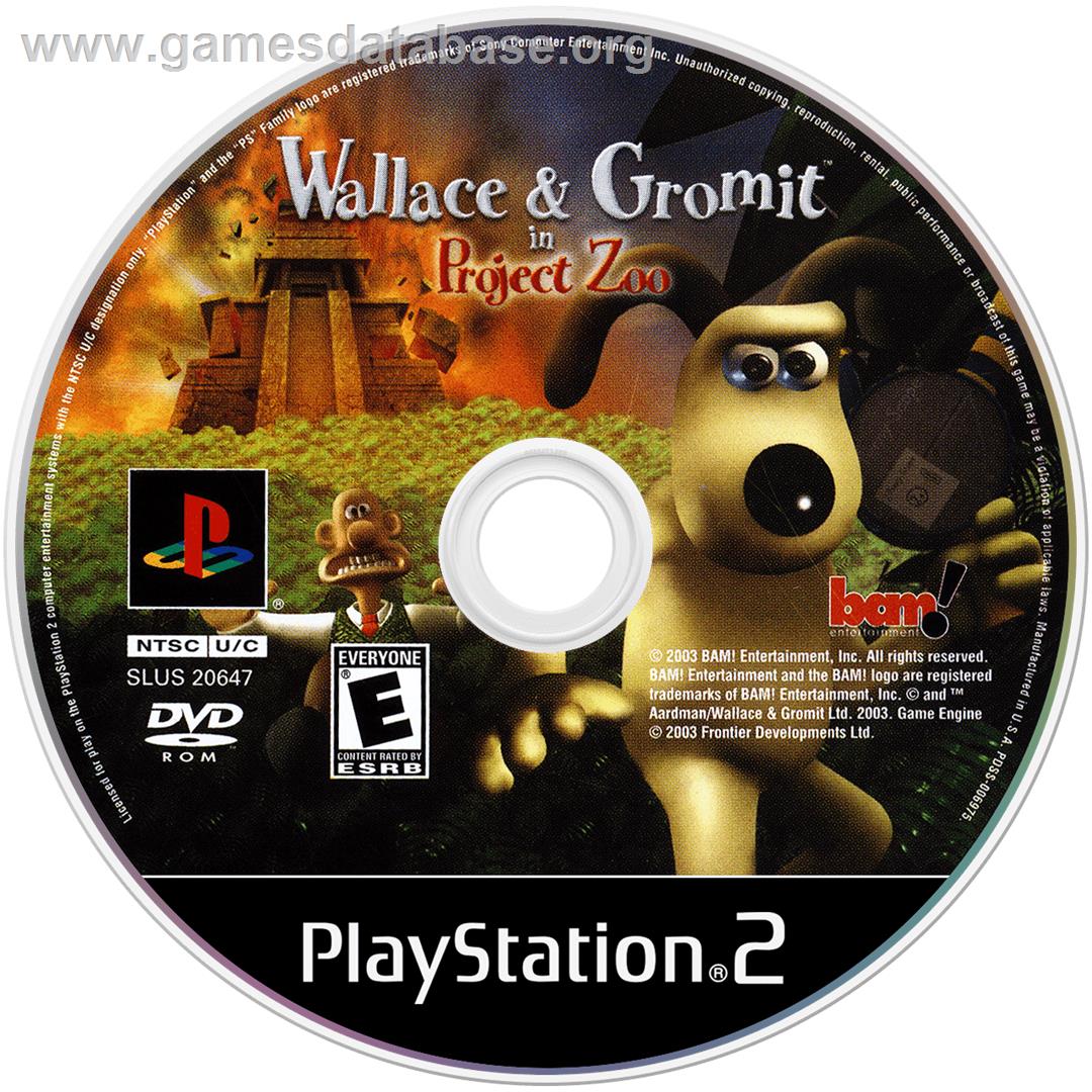 Wallace & Gromit in Project Zoo - Sony Playstation 2 - Artwork - Disc
