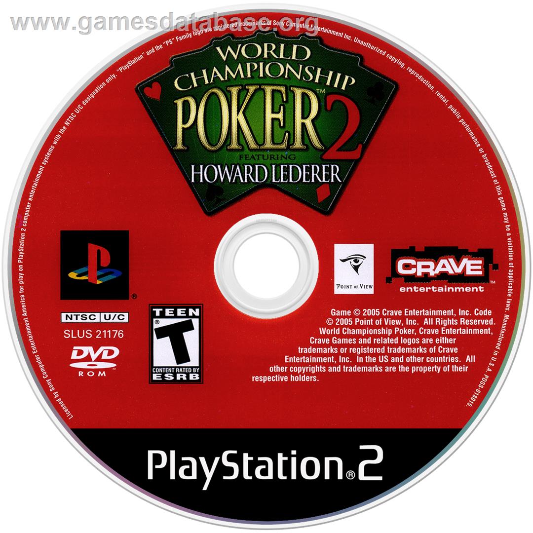 World Championship Poker 2 featuring Howard Lederer - Sony Playstation 2 - Artwork - Disc