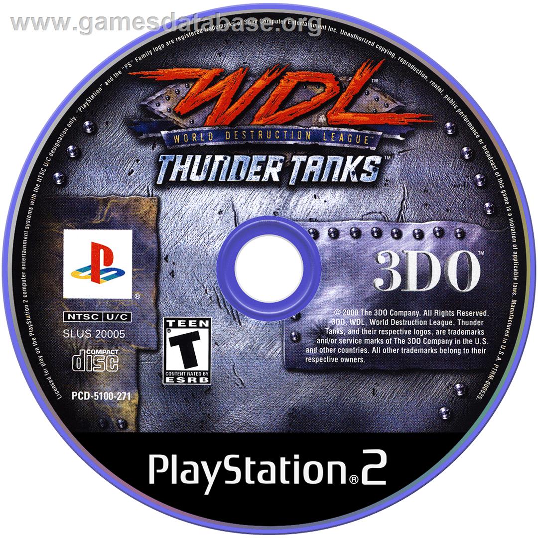 World Destruction League: Thunder Tanks - Sony Playstation 2 - Artwork - Disc