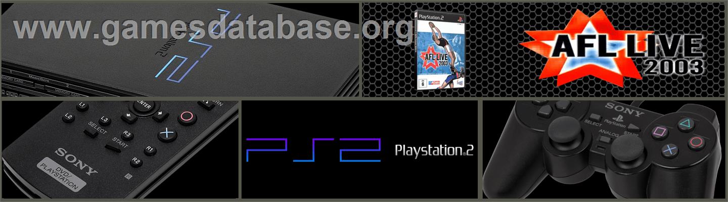 AFL Live 2003 - Sony Playstation 2 - Artwork - Marquee