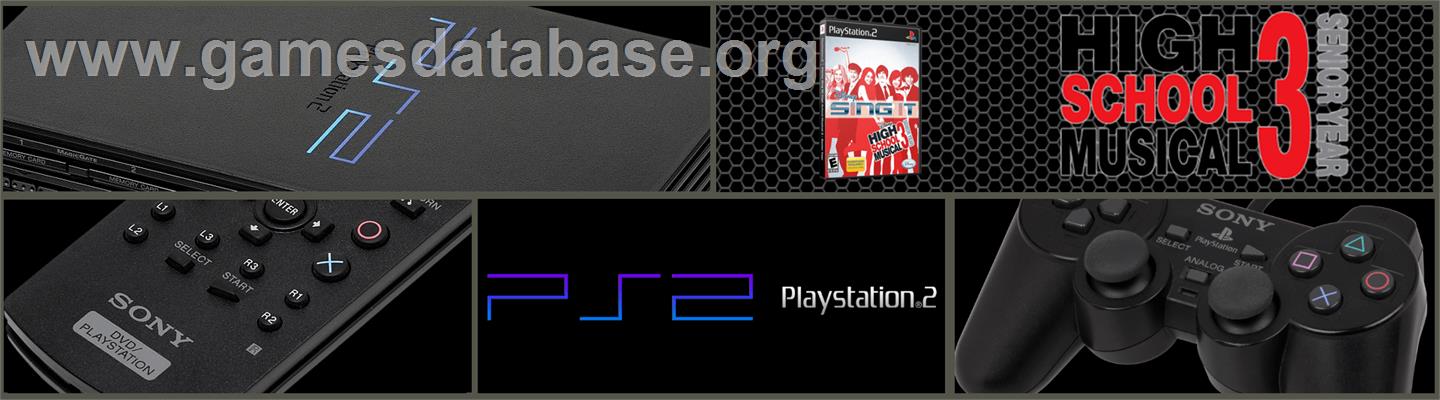 Disney Sing It! High School Musical 3 - Senior Year - Sony Playstation 2 - Artwork - Marquee