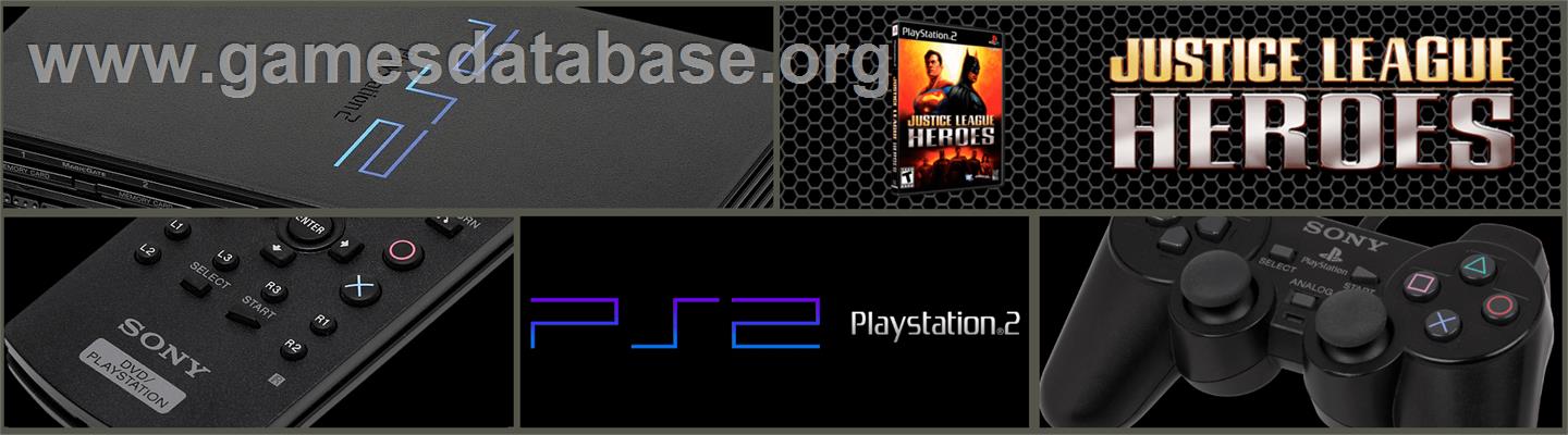 Justice League Heroes - Sony Playstation 2 - Artwork - Marquee