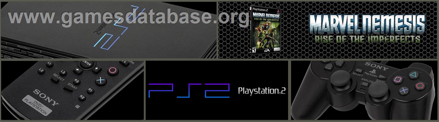 Marvel Nemesis - Rise of the Imperfects - Sony Playstation 2 - Artwork - Marquee