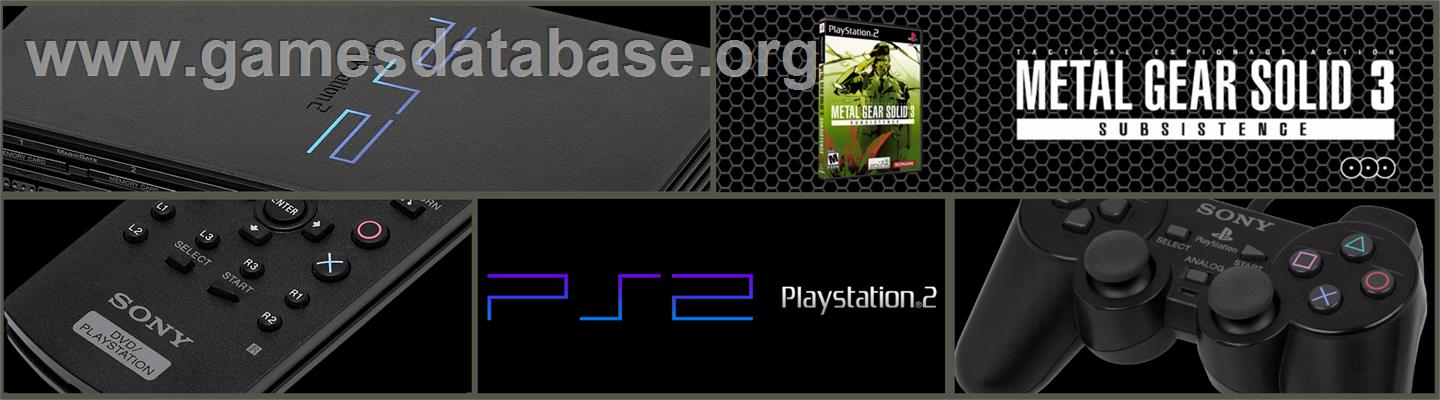 Metal Gear Solid 3 Subsistence - Sony Playstation 2 - Artwork - Marquee