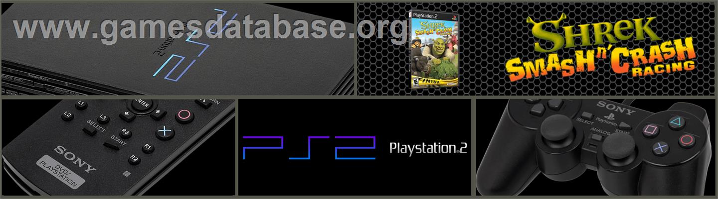Shrek Smash N' Crash Racing - Sony Playstation 2 - Artwork - Marquee