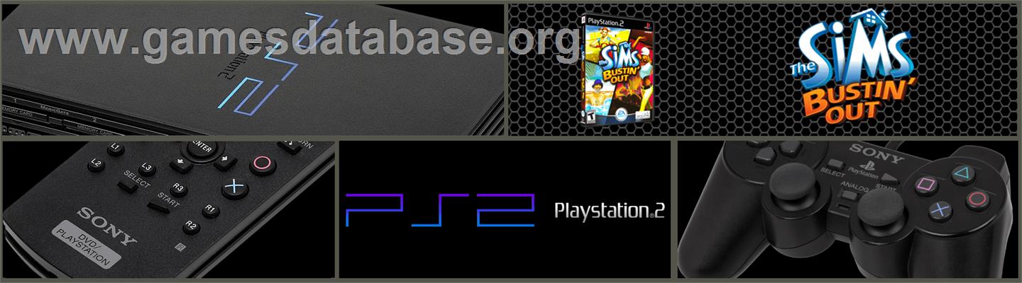 Sims: Bustin' Out - Sony Playstation 2 - Artwork - Marquee