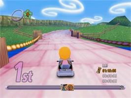 In game image of Action Girlz Racing on the Sony Playstation 2.