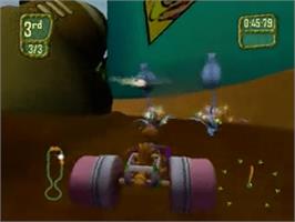 In game image of Antz Extreme Racing on the Sony Playstation 2.