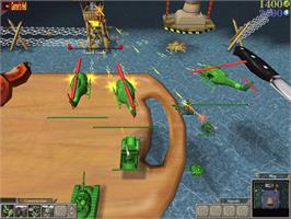 In game image of Army Men - RTS on the Sony Playstation 2.