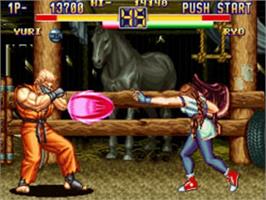 In game image of Art Of Fighting Anthology on the Sony Playstation 2.