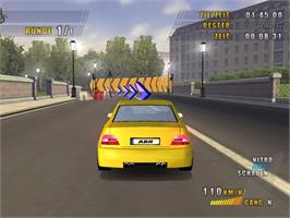 In game image of Autobahn Raser - Das Spiel Zum Film on the Sony Playstation 2.