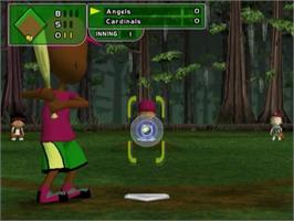In game image of Backyard Baseball '09 on the Sony Playstation 2.