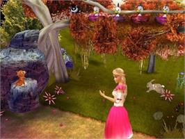 In game image of Barbie in The 12 Dancing Princesses on the Sony Playstation 2.