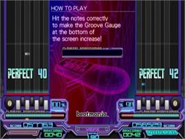 In game image of Beat Mania on the Sony Playstation 2.